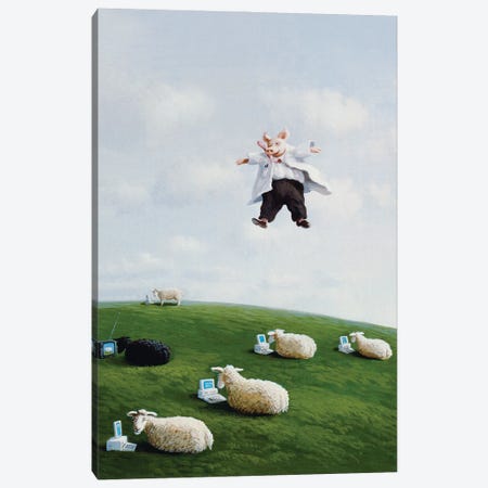 Master From Sky Canvas Print #MCS58} by Michael Sowa Canvas Wall Art
