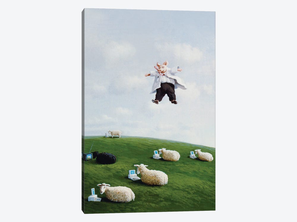 Master From Sky by Michael Sowa 1-piece Canvas Art Print