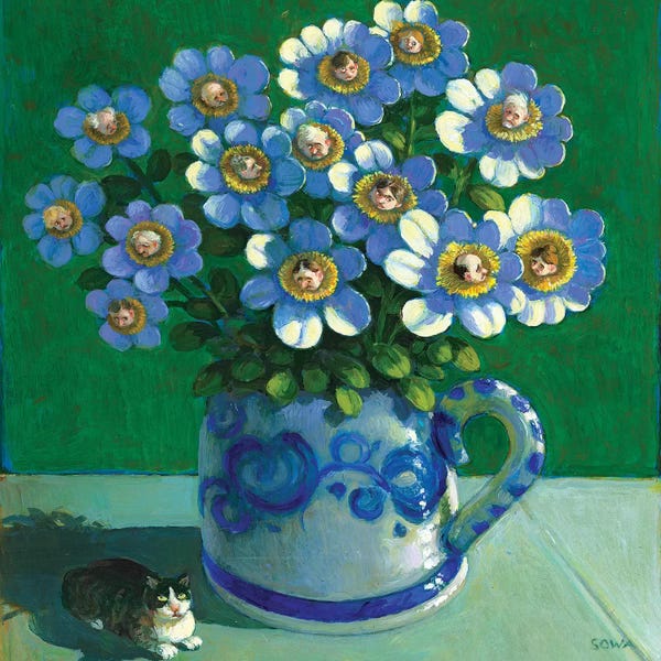 Funky Fine Art: Bouquet Of Envy by Michael Sowa