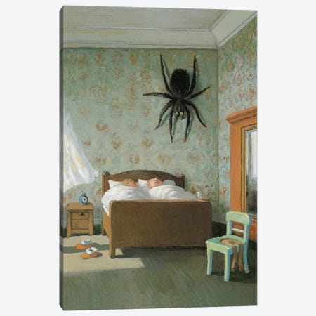Spider In The Morning Canvas Print #MCS64} by Michael Sowa Canvas Artwork