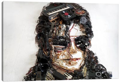 Michael Jackson 3D Portrait Canvas Art Print - Mr. Copyright