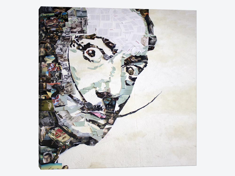 Salvador Dali 3d Portrait Canvas Print By Mr Copyright Icanvas