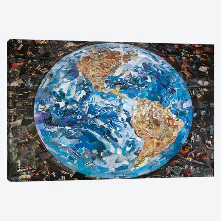 Brave Recycled World Canvas Print #MCT32} by Mr. Copyright Art Print