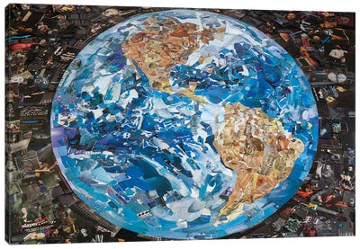 Brave Recycled World Canvas Art Print - Earth Art