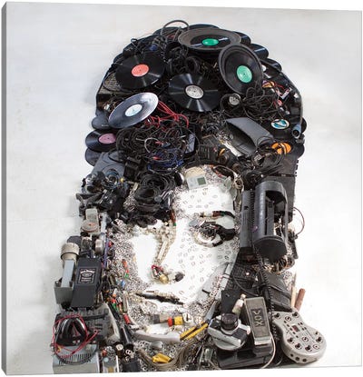 Amy Winehouse 3D Portrait Canvas Art Print - Artful Arrangements
