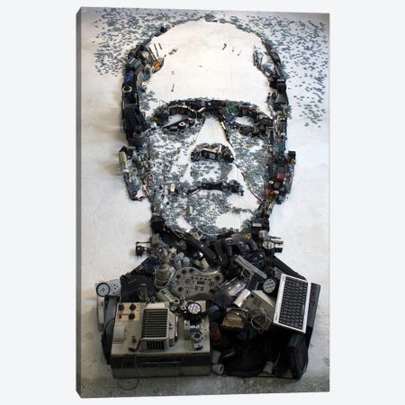Boris Karloff As Frankenstein's Monster 3D Portrait Canvas Print #MCT5} by Mr. Copyright Canvas Print