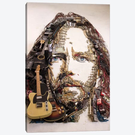 Eddie Vedder 3D Portrait Canvas Print #MCT7} by Mr. Copyright Canvas Art Print
