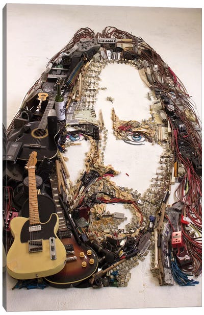 Eddie Vedder 3D Portrait Canvas Art Print - Artful Arrangements