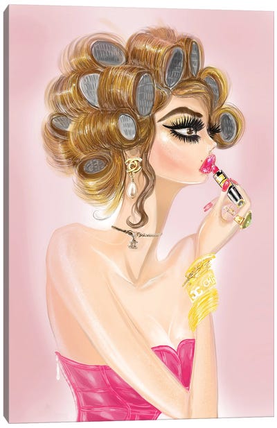 Time To Makeup Over Canvas Art Print - Barbiecore