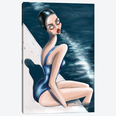 By The Pool Canvas Print #MCV43} by Mariya Chistova Canvas Art