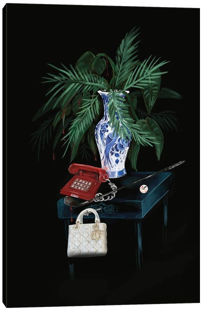 Lifestyle-Dior-Beauty In Black Chic Canvas Art Print - Still Lifes for the Modern World