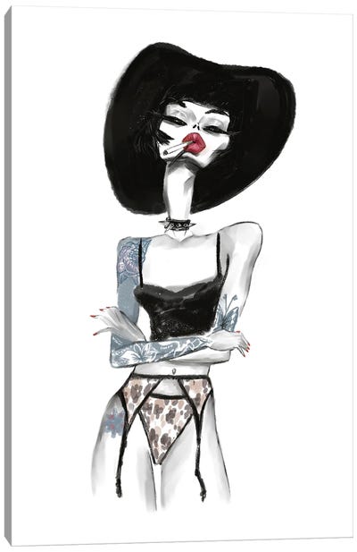 Fashion Blogger -Be Rebel Canvas Art Print - Mariya Chistova