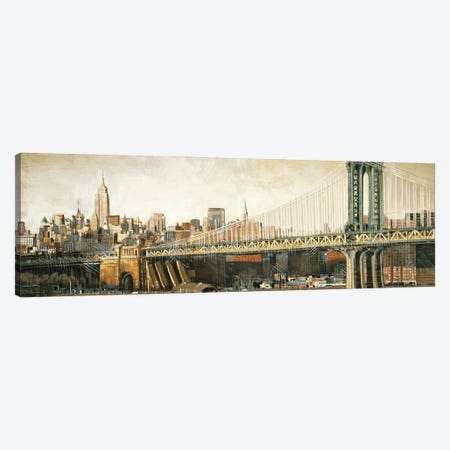 Manhattan Bridge View Canvas Print #MDA21} by Matthew Daniels Canvas Art