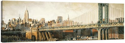 Manhattan Bridge View Canvas Art Print