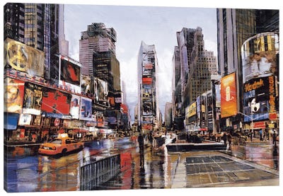 Evening in Times Square Canvas Art Print