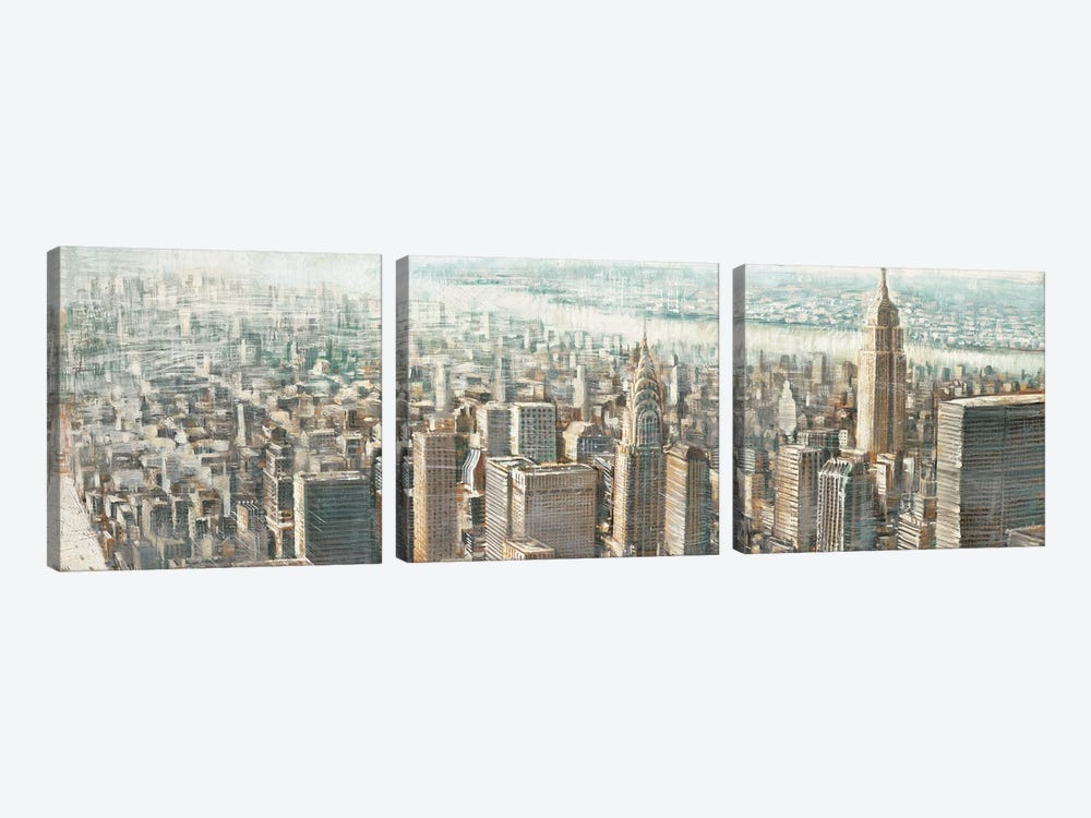City View of Manhattan by Matthew Daniels 3-piece Canvas Wall Art