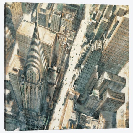 Aerial View Chrysler Bldg Canvas Print #MDA9} by Matthew Daniels Art Print