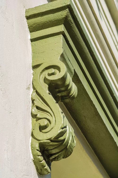 Architectural detail on the Clarendon building, Old Sacramento Historic Center, Sacramento, CA