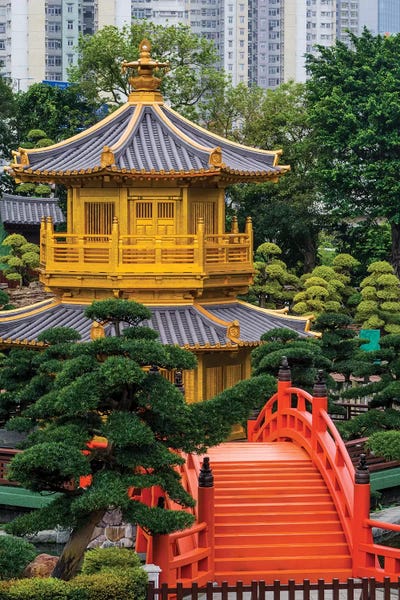 China: Golden Pavilion Of Absolute Perfection, Nan Lian Garden, Diamond Hill, Kowloon, Hong Kong, China by Michael DeFreitas