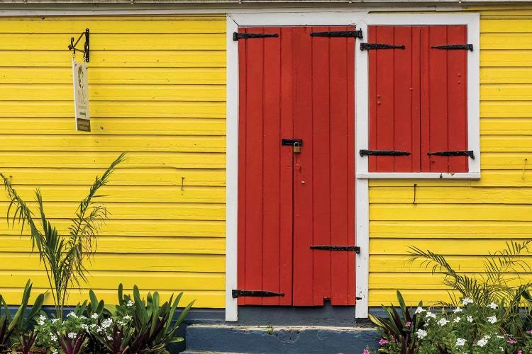 Colorful House In Christiansted, St. Croix, Us Virgin Islands.