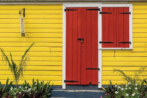 Michael DeFreitas: Colorful House In Christiansted, St. Croix, Us Virgin Islands. by Michael DeFreitas