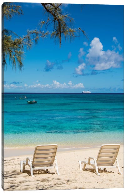Governor's Beach, Grand Turk Island, Turks And Caicos Islands, Caribbean Canvas Art Print - Caribbean Art