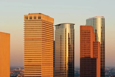 Downtown Skyline III, Houston, Texas by Michael DeFreitas art print