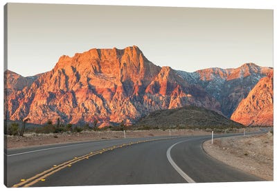 Mount Wilson, Keystone Thrust (Wilson Cliffs), Red Rock Canyon National Conservation Area, Nevada, USA Canvas Art Print - Nevada Art