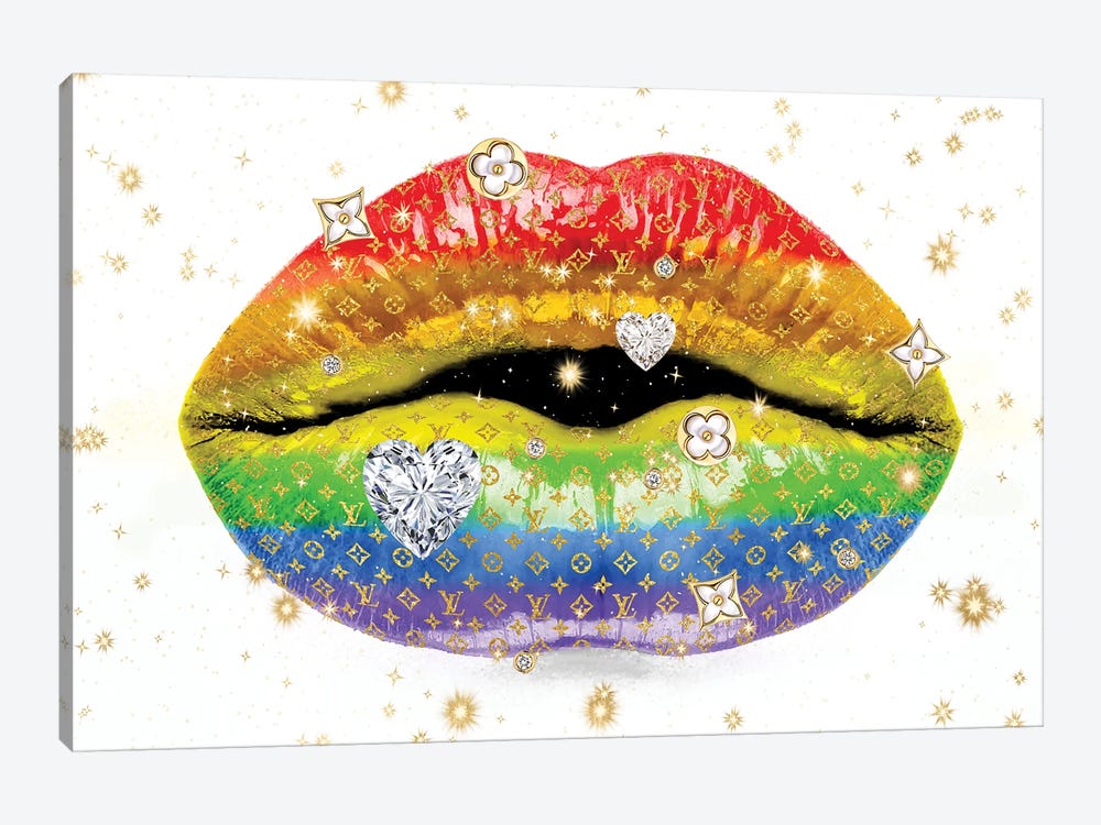 Luxury Lips - Rainbow by Madeline Blake 1-piece Art Print