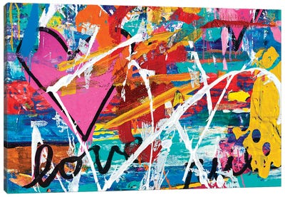 Graffiti II Canvas Art Print - Heart Art