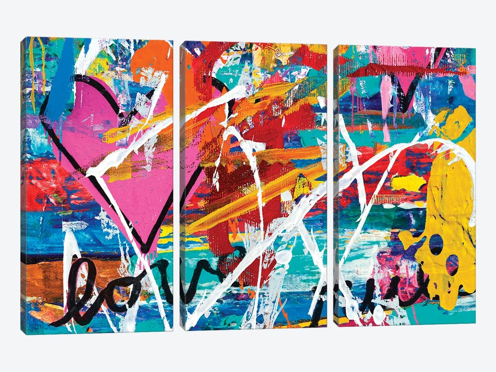 Graffiti II by Madeline Blake 3-piece Canvas Print