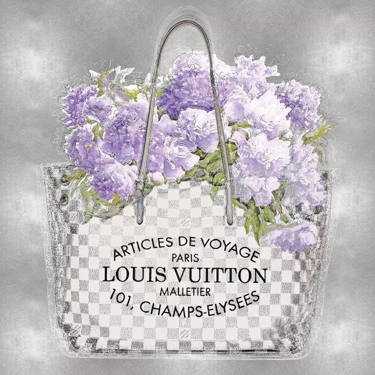 Lavender Bouquet On Silver by Madeline Blake wall art