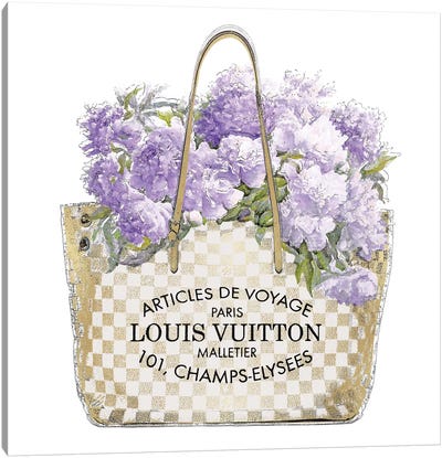 Lavender Bouquet Canvas Art Print - Bag & Purse Art