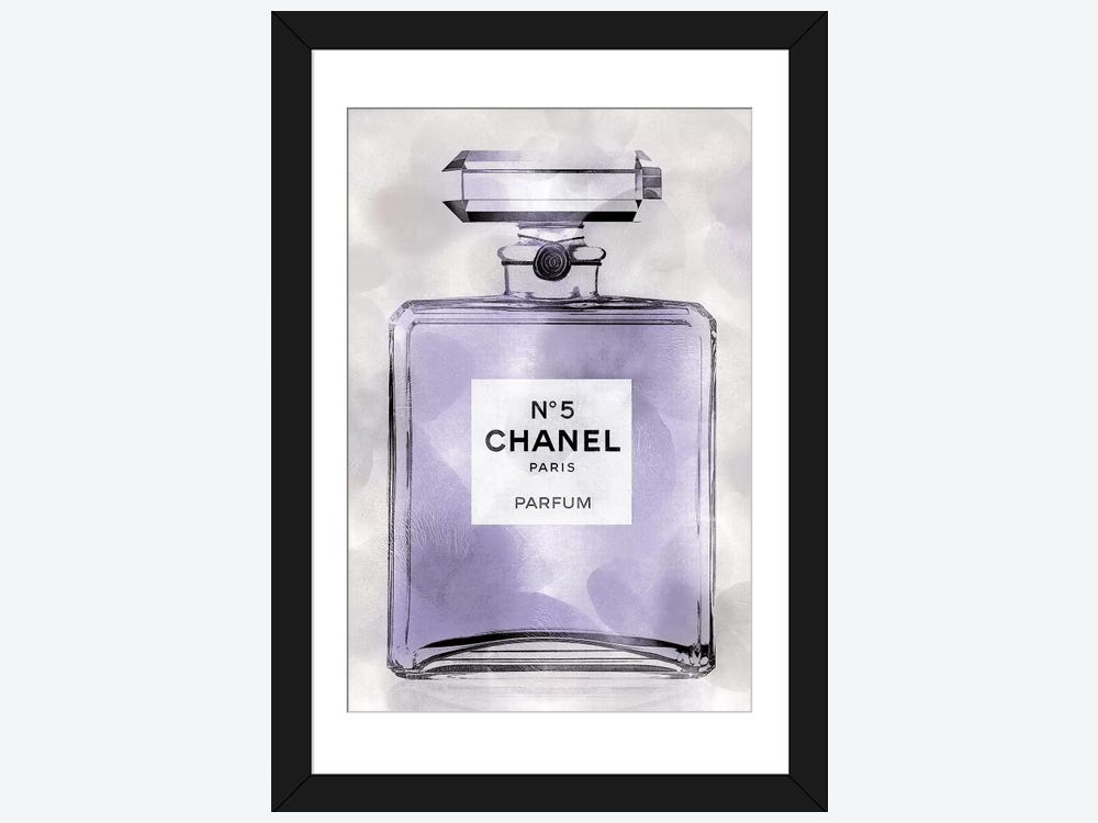 Baby Blue Chanel No 5 Paris Parfum Wall Art