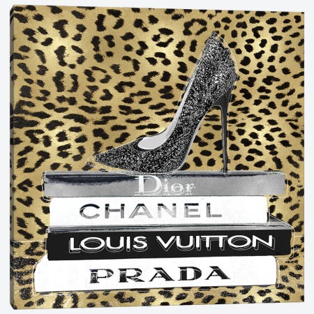 iCanvas Bejeweled Fashion Book Stack And Lv High Heel by Pomaikai Barron  Framed Canvas Print - Bed Bath & Beyond - 36947943