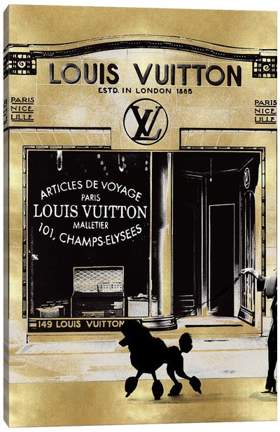 A Paris Stroll II Canvas Art Print - Louis Vuitton Art