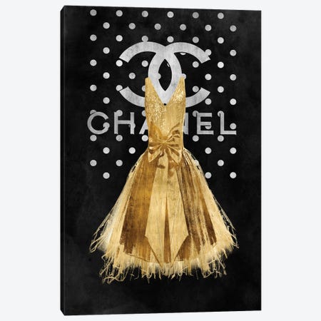 Pomaikai Barron Large Canvas Prints - Rose Gold and Black Fashion I ( Fashion > Fashion Brands > Chanel art) - 48x48 in