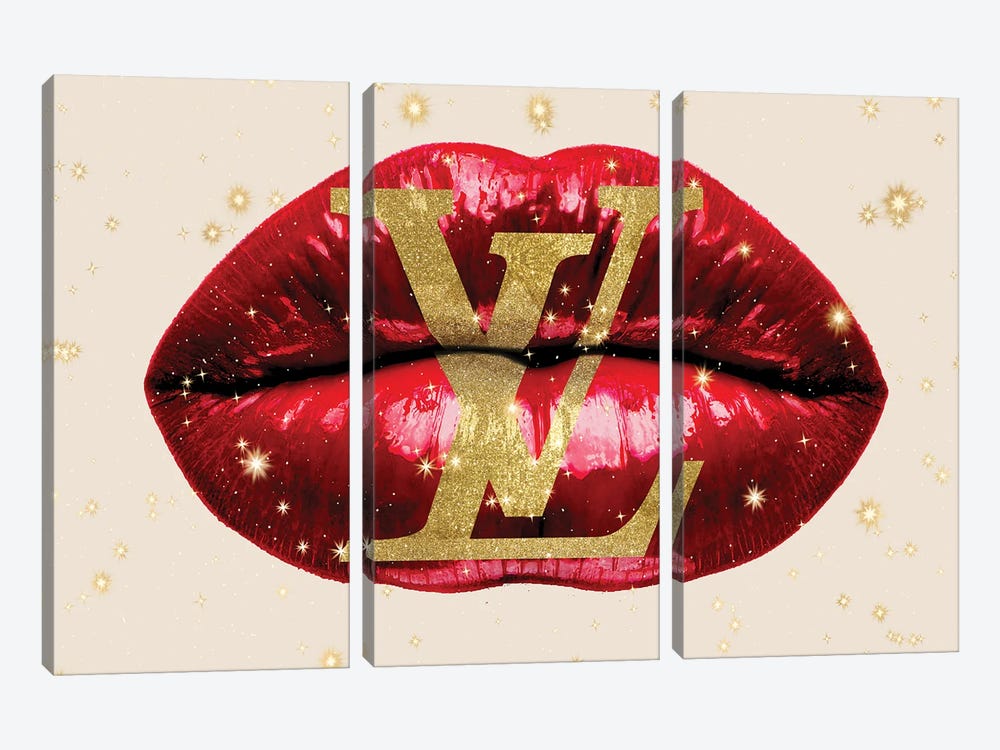 Fashion Lips - Red II by Madeline Blake 3-piece Canvas Artwork