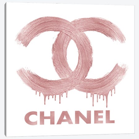 Pink Chanel Logo Art Print by Martina Pavlova