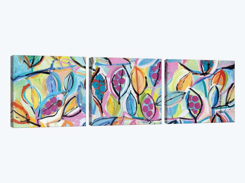 One of Every Color by Michelle Daisley Moffitt 3-piece Canvas Print