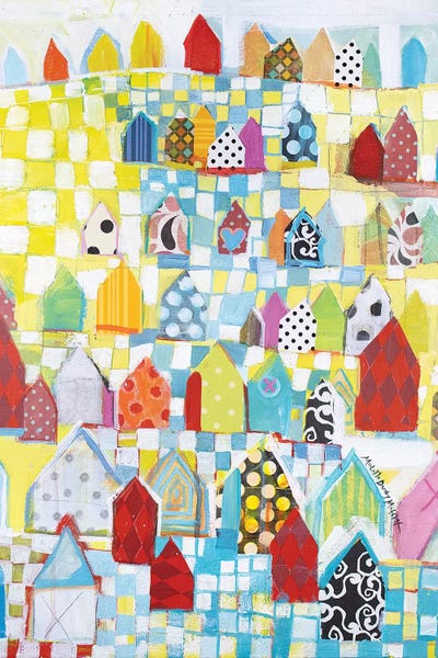 Overcrowded by Michelle Daisley Moffitt framed canvas print