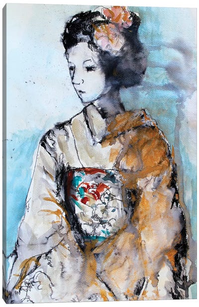 Geisha II Canvas Art Print - Japanese Culture