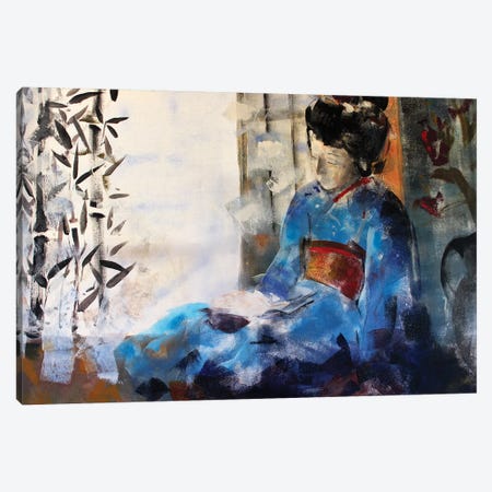 Geisha Sleeping Canvas Print #MDP23} by Marina Del Pozo Canvas Art Print