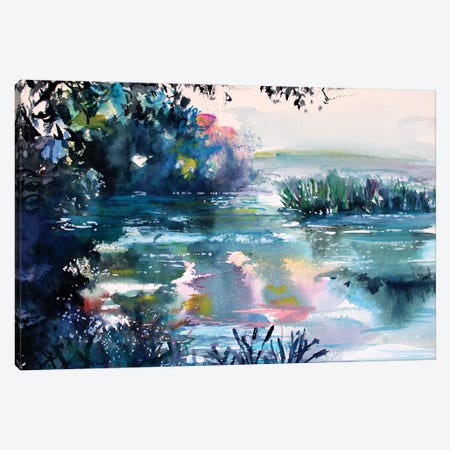 Lake Canvas Print #MDP28} by Marina Del Pozo Art Print