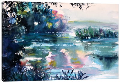 Lake Canvas Art Print - Plein Air Paintings