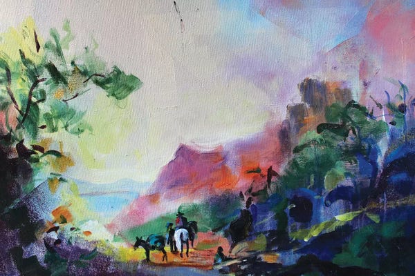 Land Of The Rising Sun: Antique Landscape I by Marina Del Pozo