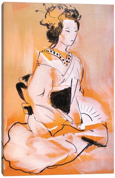 Little Geisha V Canvas Art Print - Asian Culture