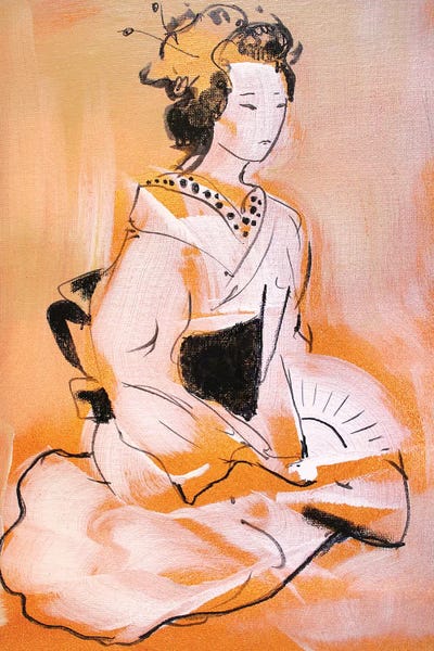 Japanese Culture: Little Geisha V by Marina Del Pozo