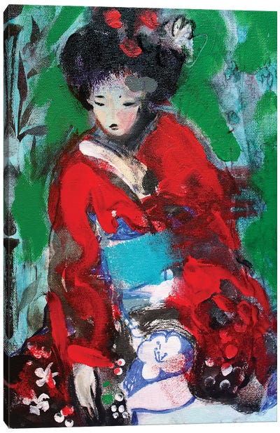 Little Geisha Number I Canvas Art Print - Geisha