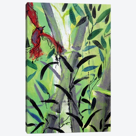 Red Bird I Canvas Print #MDP49} by Marina Del Pozo Art Print